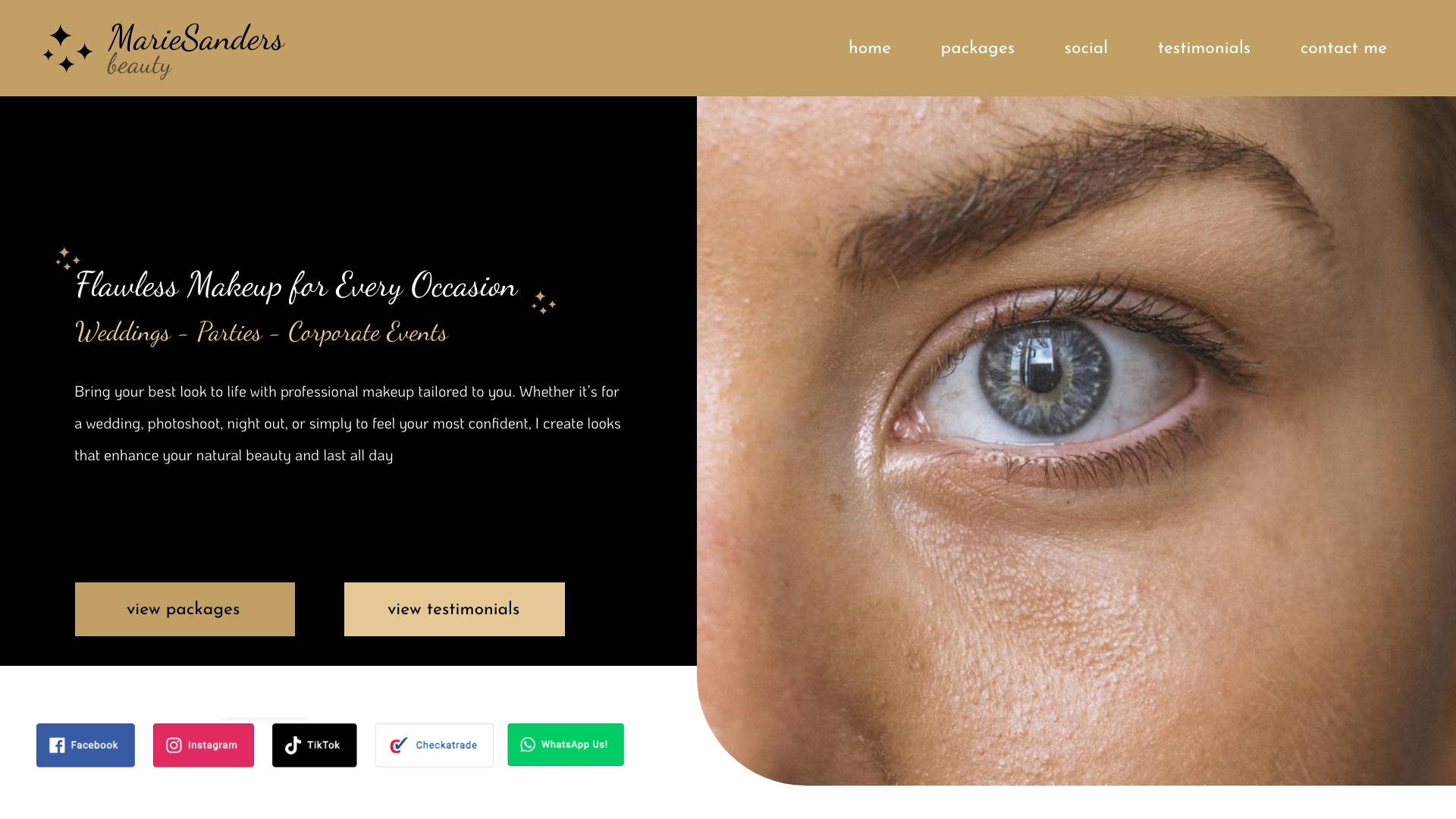 beauty website example