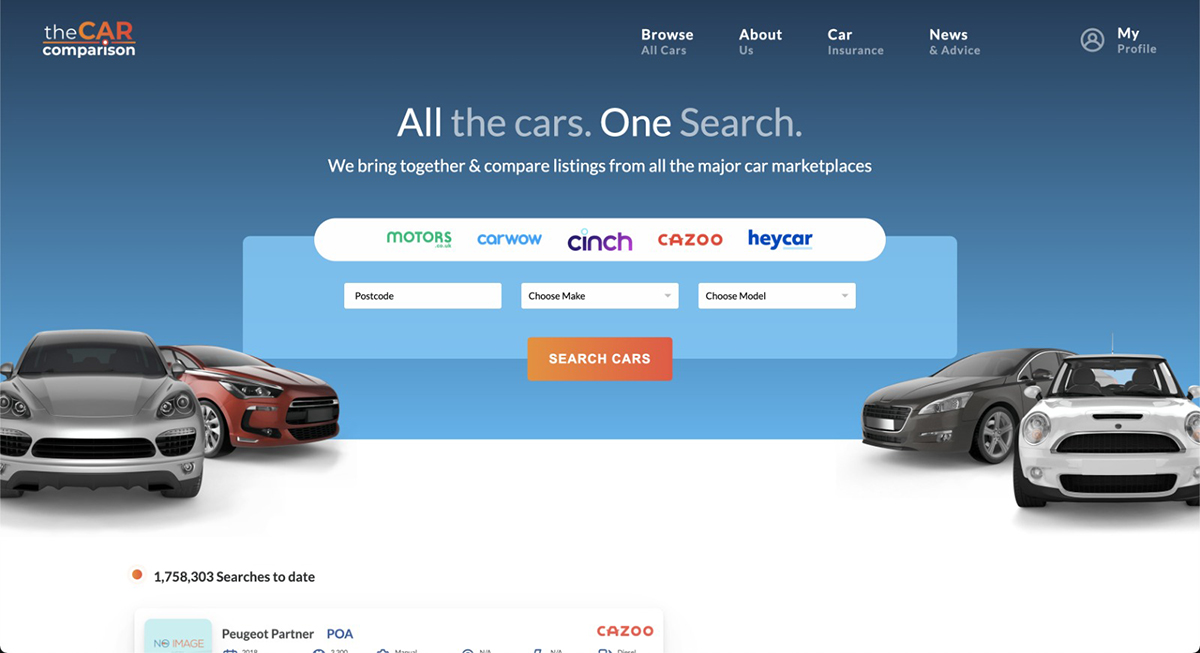 car comparison web app example